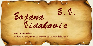 Bojana Vidaković vizit kartica